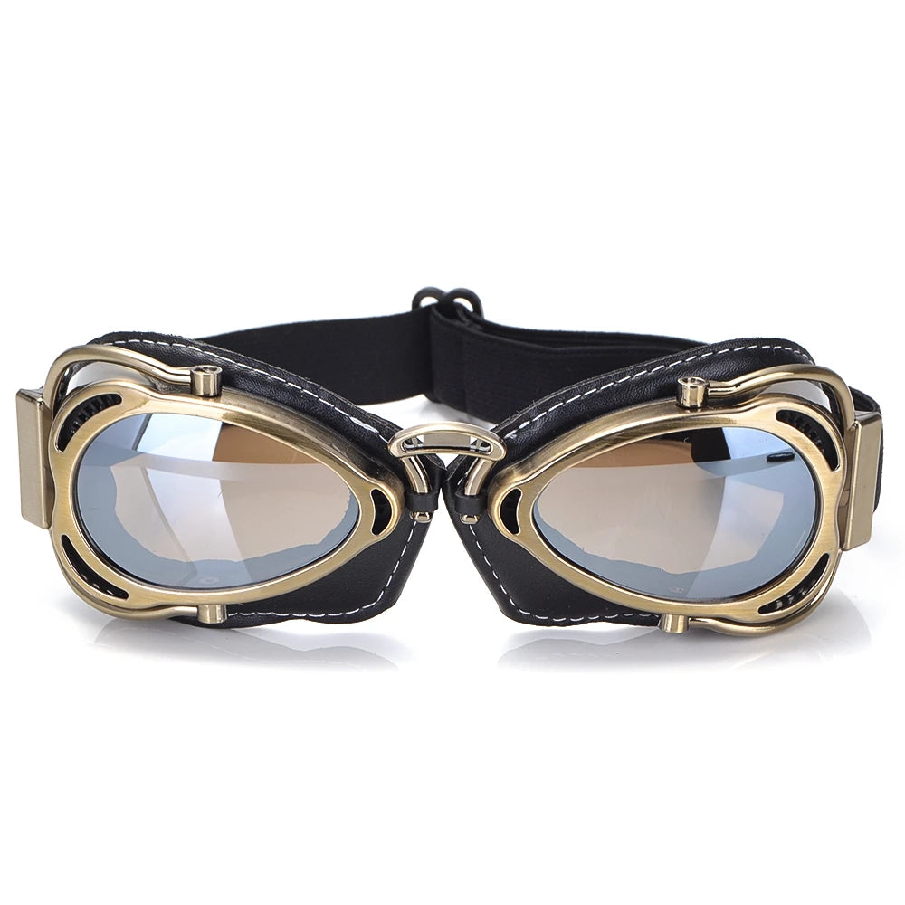Vintage Motorcycle Goggles Sun Windproof Goggles Racer Pilot Helmet Glasses