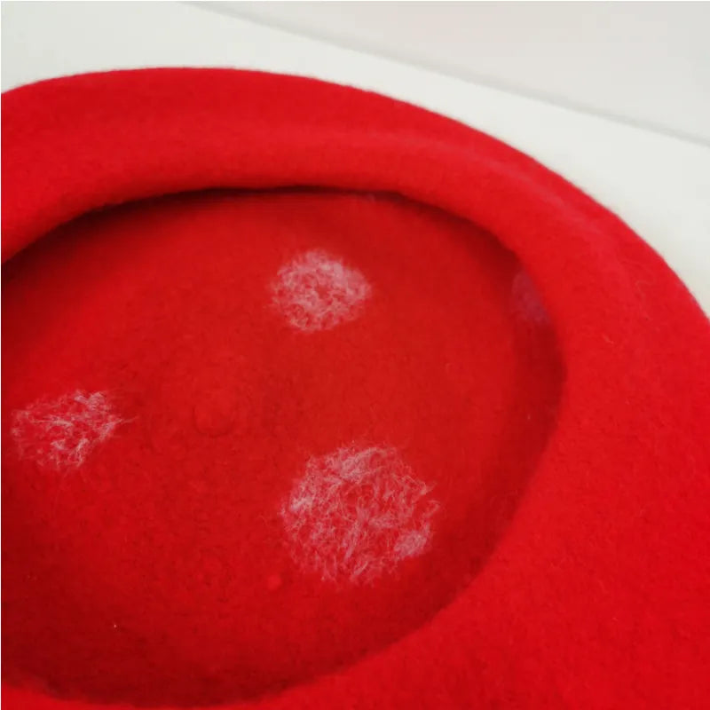 Red Mushroom Beret hat