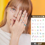 Small Simple Line Drawing Temporary Tattoos