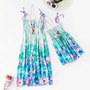 Mother and Daughter Matching Boho Beach Sundresses Summer Dresses