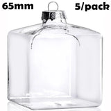 5 Pieces x DIY Paintable Fillable Christmas Decoration Glass Ornaments 110*50mm