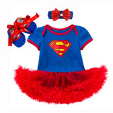 0-2Y 3pcs Girl Baby Superhero Suit Costume Newborn Clothing Sets
