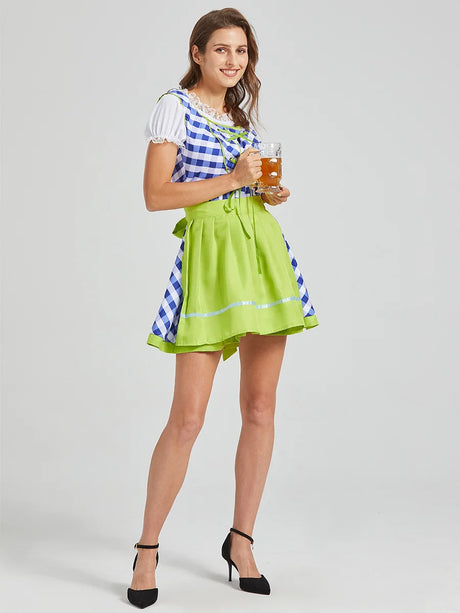 Oktoberfest Costume Dress Women Germany Beer Maid Tavern Waitress Cosplay