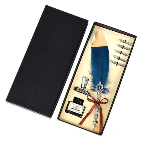 Calligraphy Feather Quill Fountain Pen Set Gift Box.