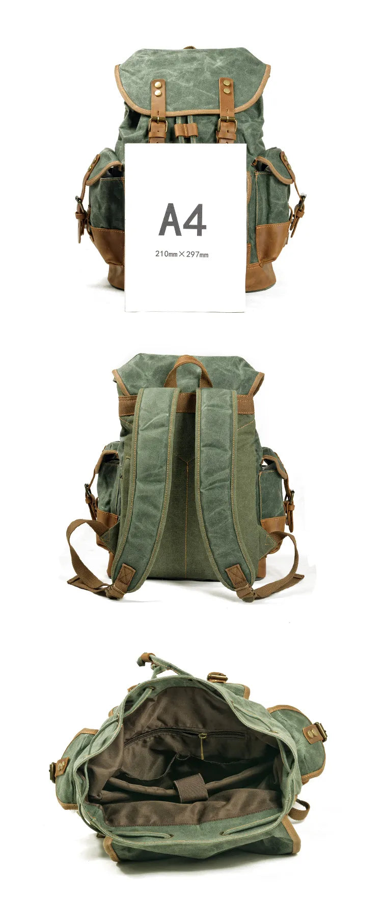 Waterproof Waxed Canvas Rucksack