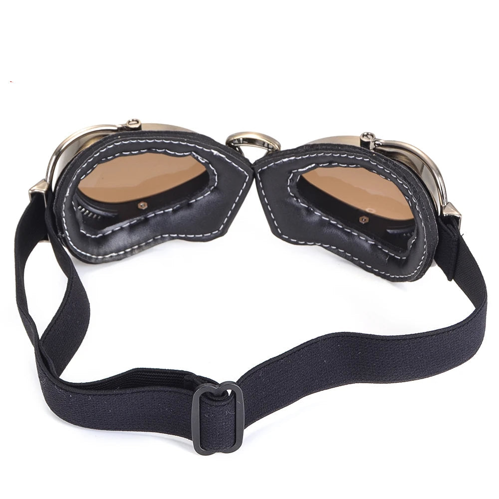 Vintage Motorcycle Goggles Sun Windproof Goggles Racer Pilot Helmet Glasses