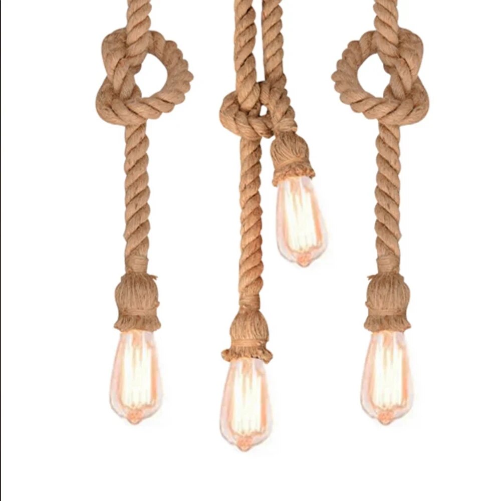 Pirate's Ship Hemp Rope Ceiling Pendant Light Chandeliers Spider Chandelier