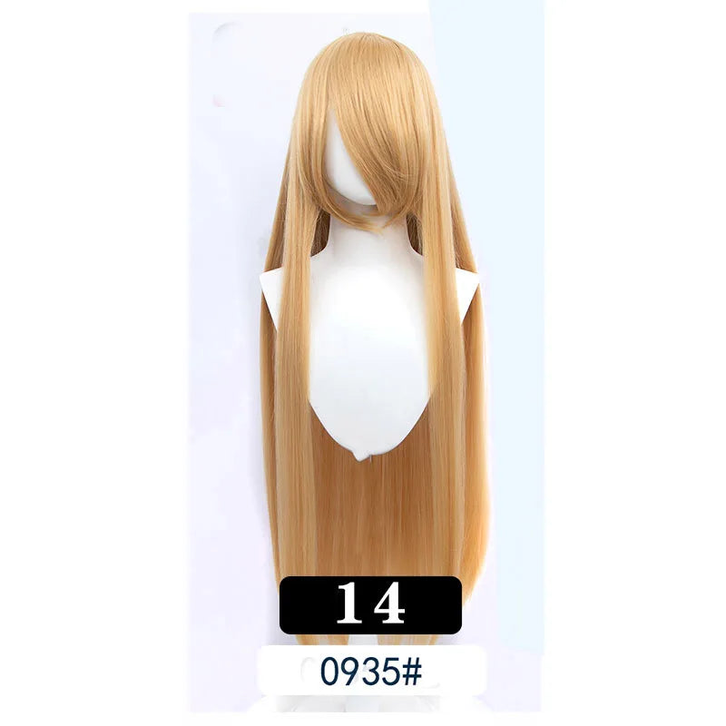 Extra Long Wavy or Straight Wigs with Full Bangs Heat Resistant