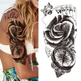 Large Peony Temporary Tattoos