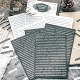 Prose Phrase Stickers Art Journalling Words Stickers Scrapbooking Material