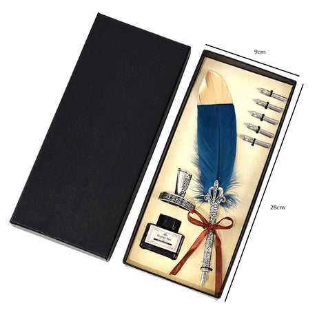 Calligraphy Feather Quill Fountain Pen Set Gift Box.