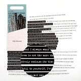 Poetry and Prose Word Sentence Stickers Art Journal Scrapbooking Stickers
