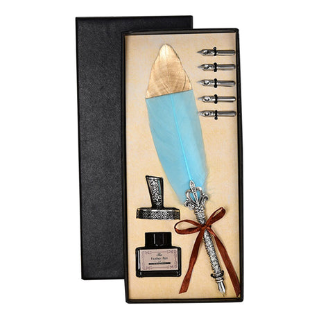 Calligraphy Feather Quill Fountain Pen Set Gift Box.