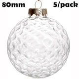 5 Pieces x DIY Paintable Fillable Shatterproof Christmas Decoration Ornaments 65mm Square Cube