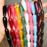 10*30mm Water Drop Angelite Jades Stone Beads for DIY Jewellery Making