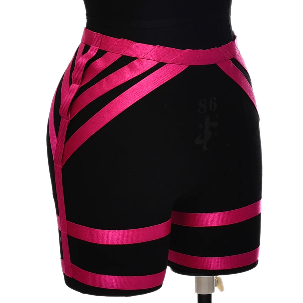 Pearlescent Colours Leg Harness High Waist Garter Belt Cosplay