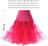 Colourfun Pettiskirts Cosplay Rockabilly Crinoline Underskirt