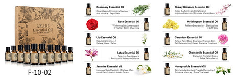 Sets of 10 Flower Essential Oil