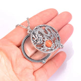 Dragon Magnifying Glass Pendant Necklace