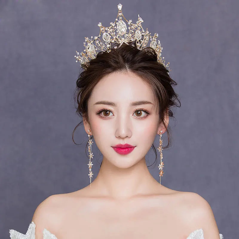 Bridal Jewellery Set - Crown, Earrings & Necklace.