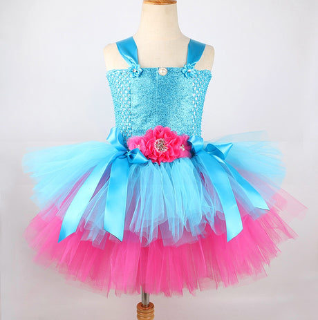 Trolls Tutu Dress Princess Poppy Costume Halloween Dresses