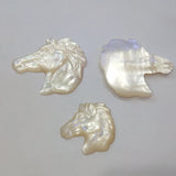 Natural Mother of Pearl Seashell Carved Horse Head Pendant DIY Jewellery Making