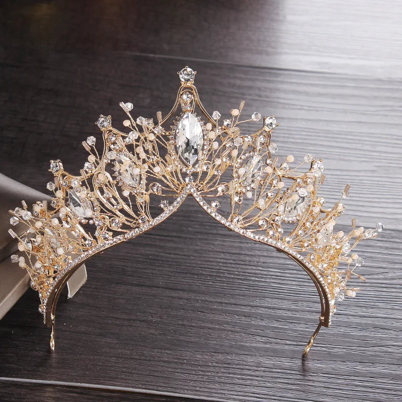 Bridal Jewellery Set - Crown, Earrings & Necklace.