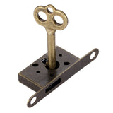 Antiqued Door Lock Set Furniture Hardware Fittings Counter Drawer Bronze Sliding Door Lock with Key