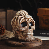 Skull And Spider Resin Statues Skeleton Dark Academia Home Office Desk Decor Halloween Party Decoration