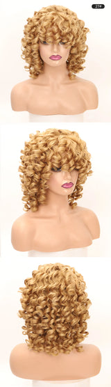 Ringlet Wigs Orange Pink Blonde Cosplay Wigs