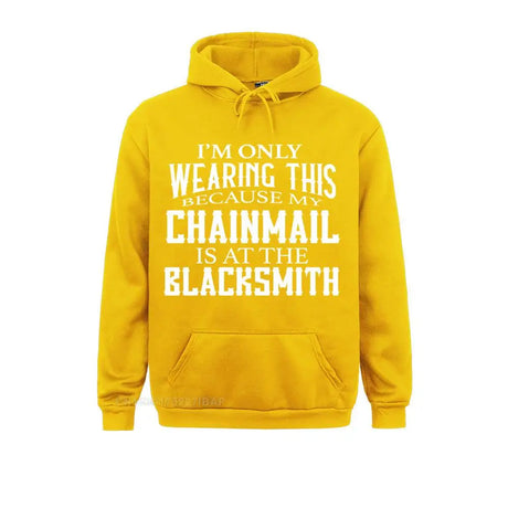 Chainmail is at the Blacksmith Ren Fair Men's Hoodie Sweatshirts