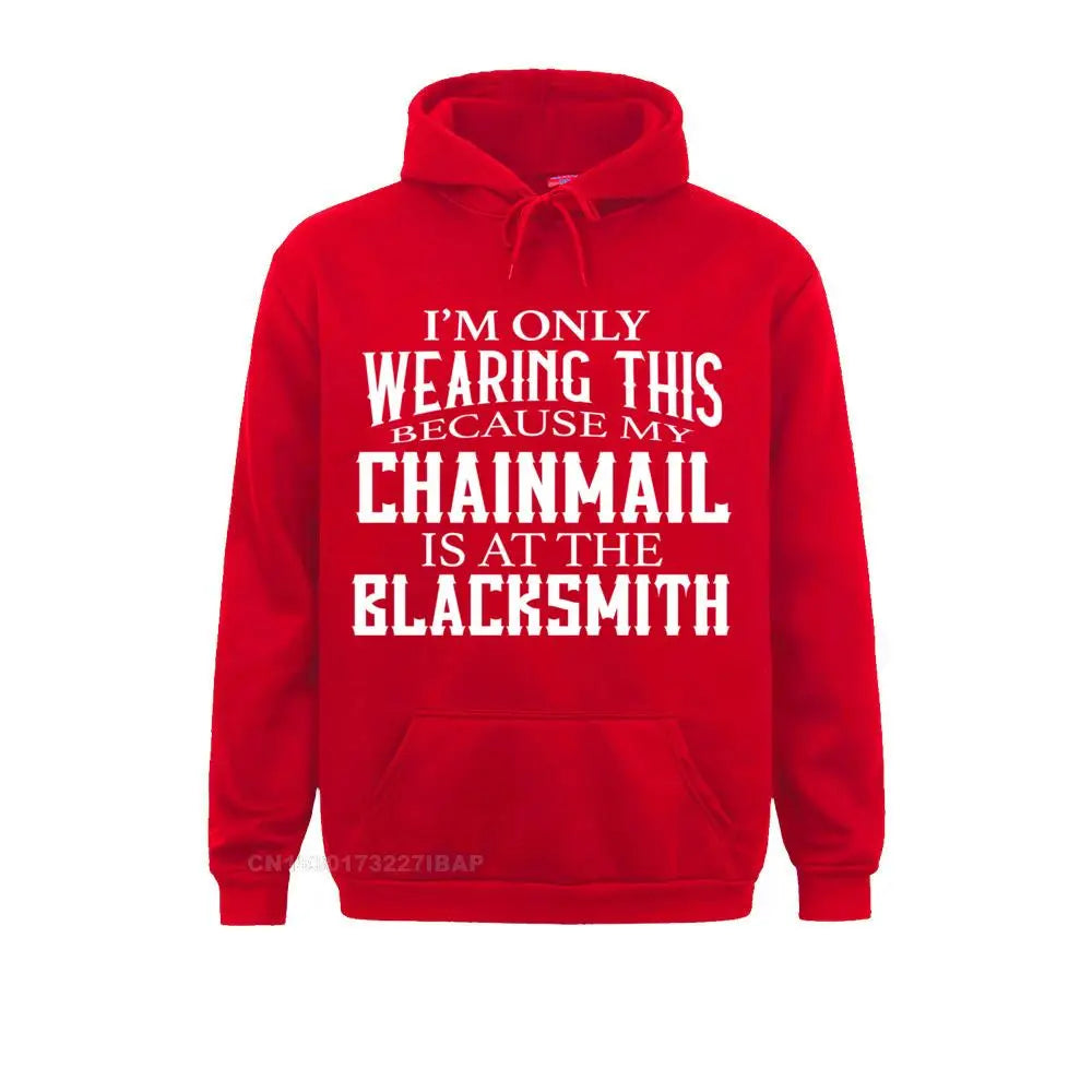 Chainmail is at the Blacksmith Ren Fair Men's Hoodie Sweatshirts