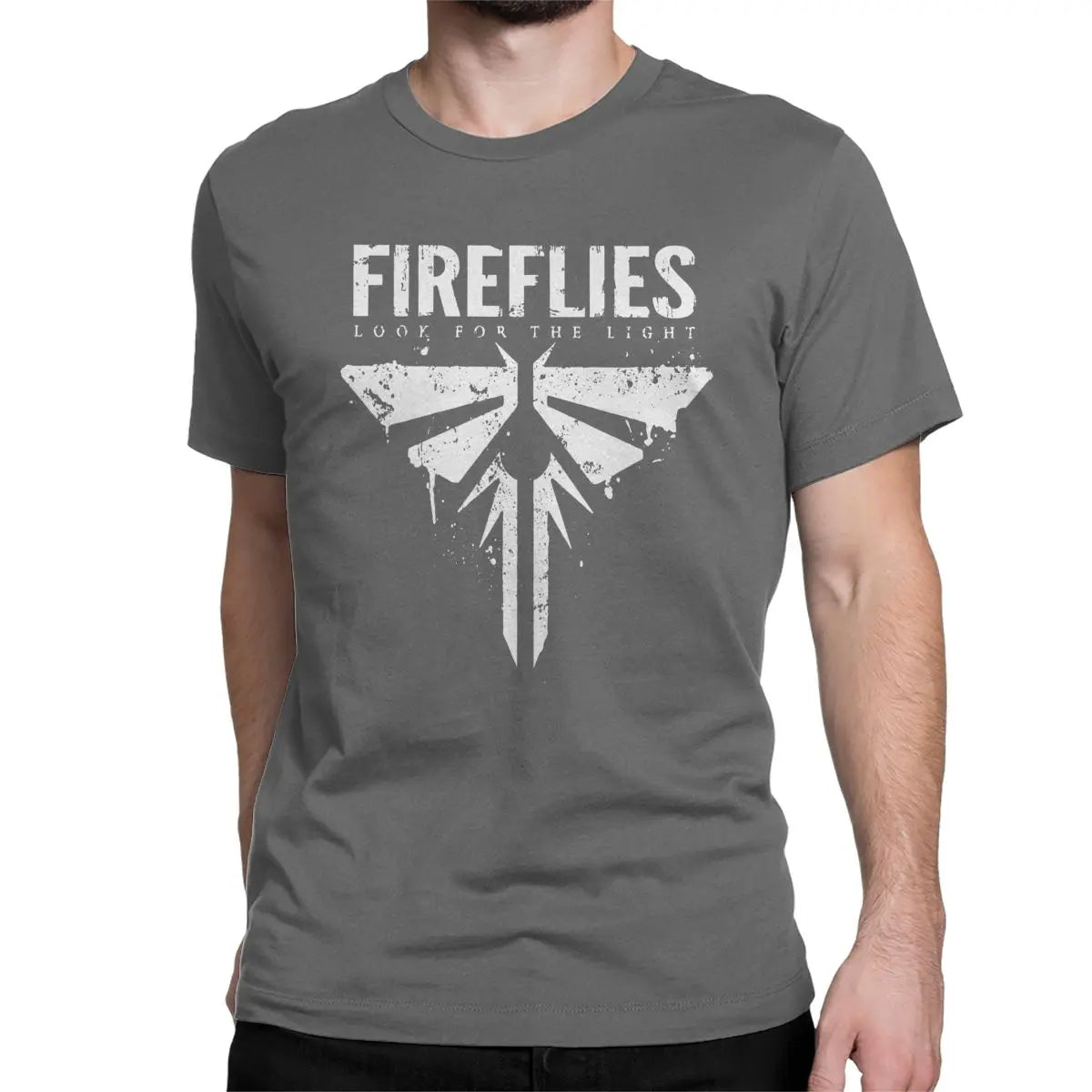 Men's Fireflies Last Of Us T-Shirt Ellie Joel Video Game 100% Cotton