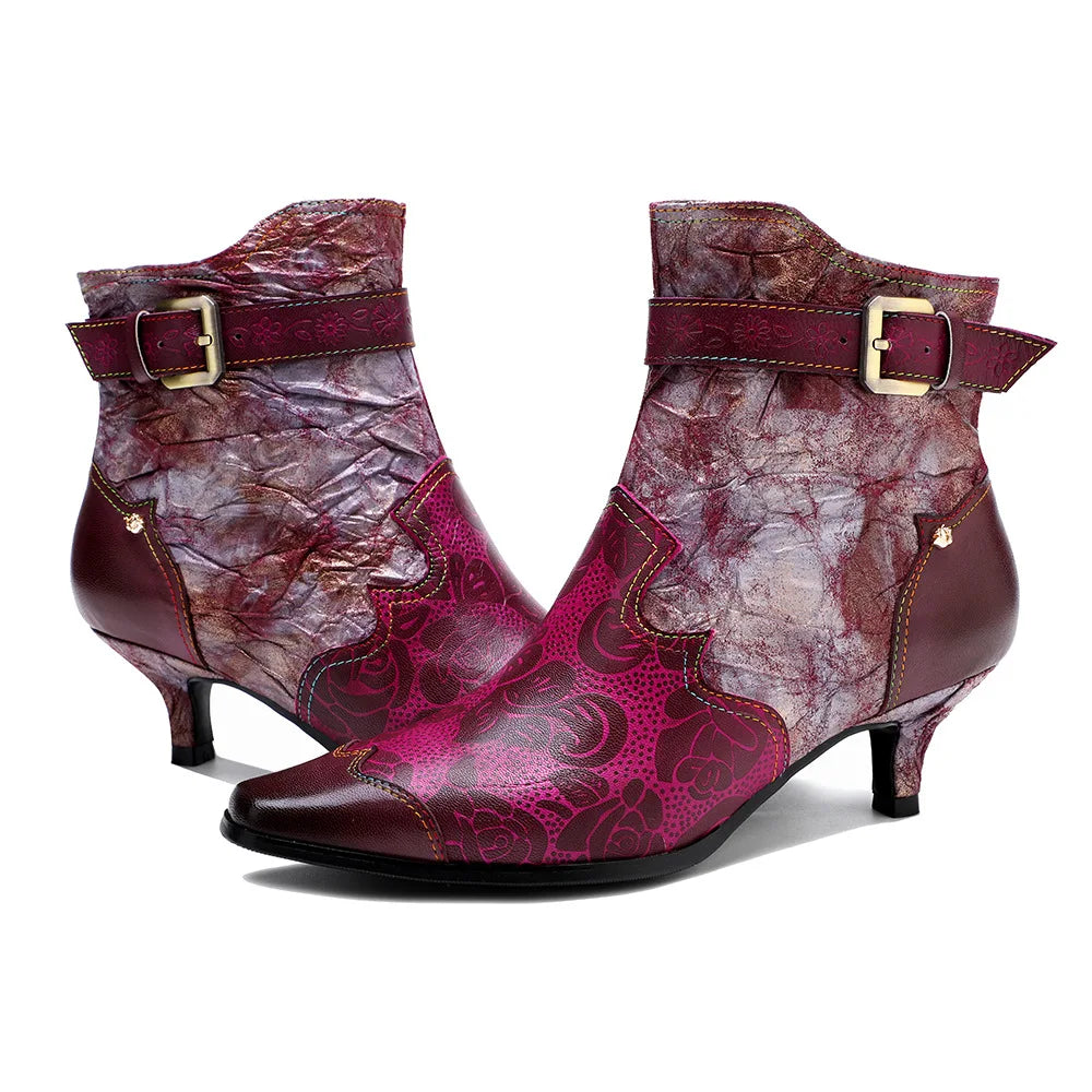 Serafina Rose's Genuine Leather Ankle Boots