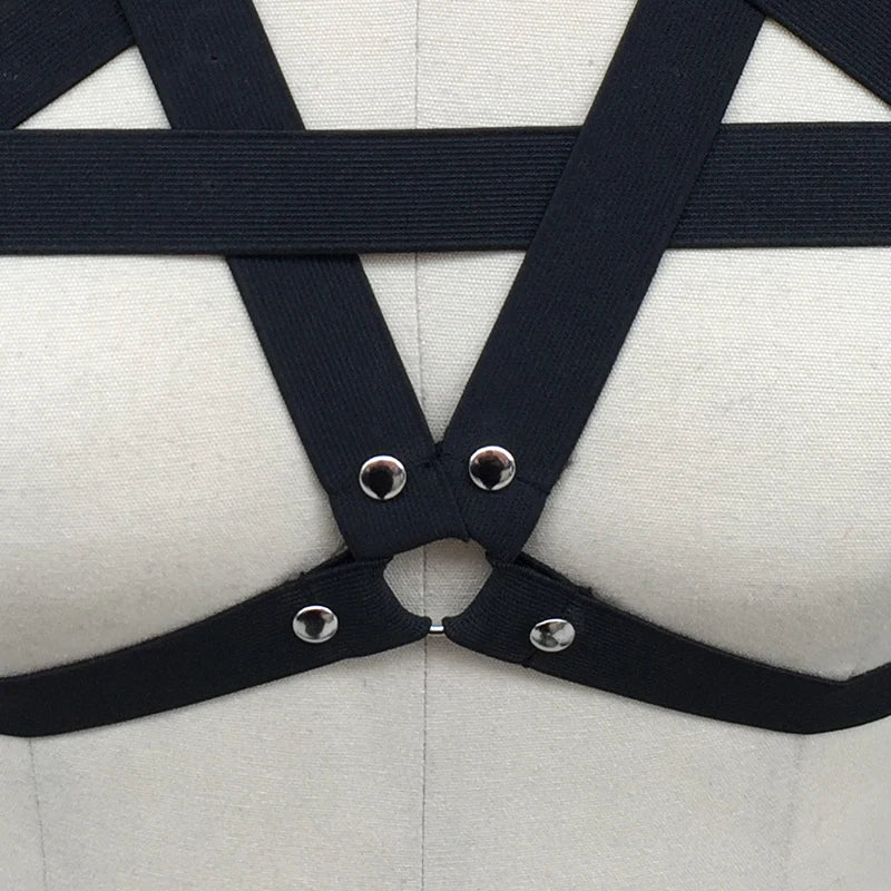Pentagram Punk Harness Cage Body Harness