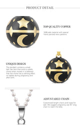 The Moon and The Stars Harmony Chime Ball Mexican Bola Necklace