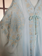 Laney's Long Sleeve Vintage Embroidered Cotton Boho Dress