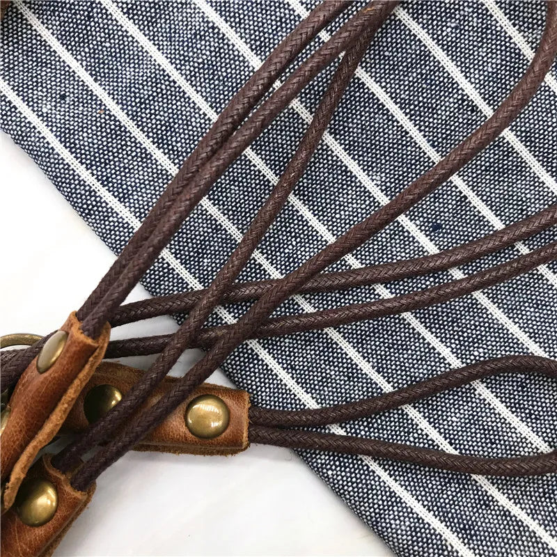 Leather Lanyard Strap Wrist Neck Keychain