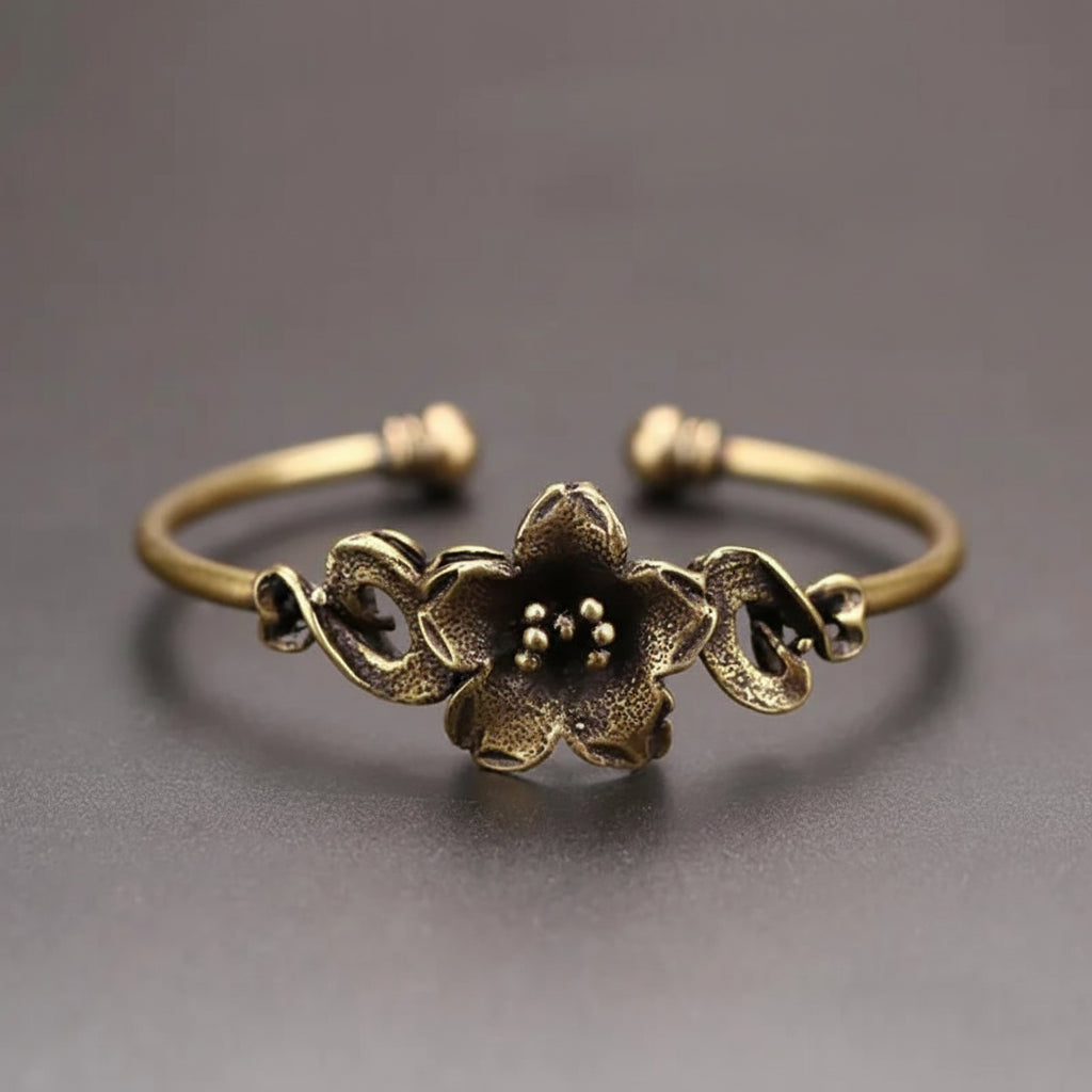 Pure Copper Flower Bangles