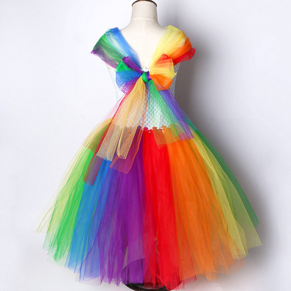 Little Girl Rainbow Pony Tutu Dress