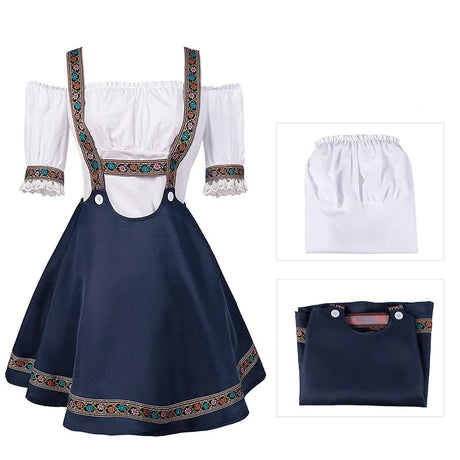 Oktoberfest Costume Dress Women Germany Beer Maid Tavern Waitress Cosplay