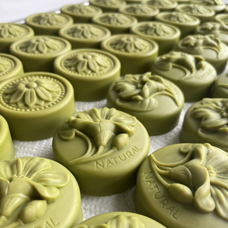 Round Lily Flower Silicone Soap Mould