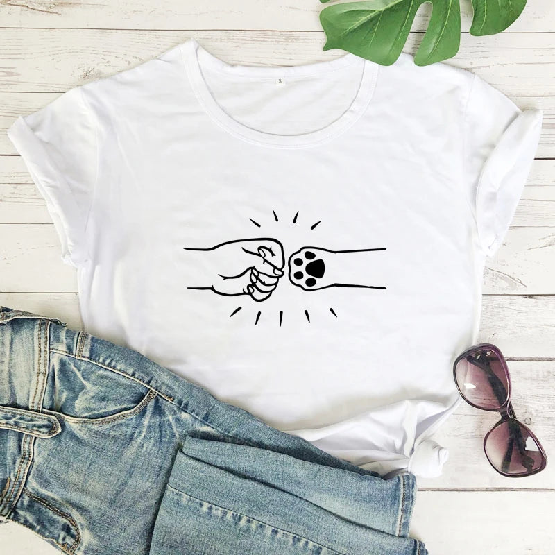 Fist Bump T-shirt Dogs Are The Best Friends
