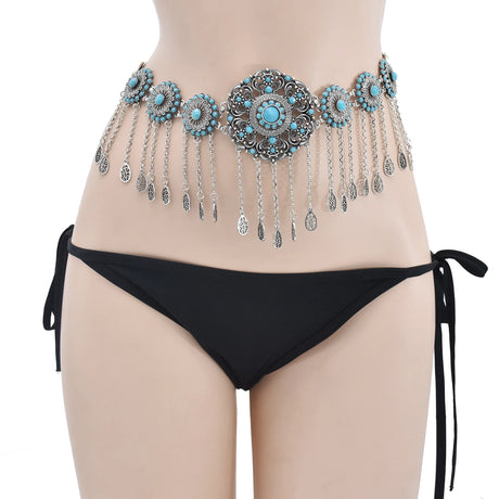 Gypsy Silver Shimmy Belts Belly Dance Hip Jewellery
