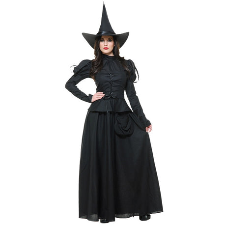 Evil Witch Queen Halloween Costume Medieval Gothic Enchantress Cosplay