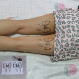 Dark Bow Temporary Tattoos Body Art