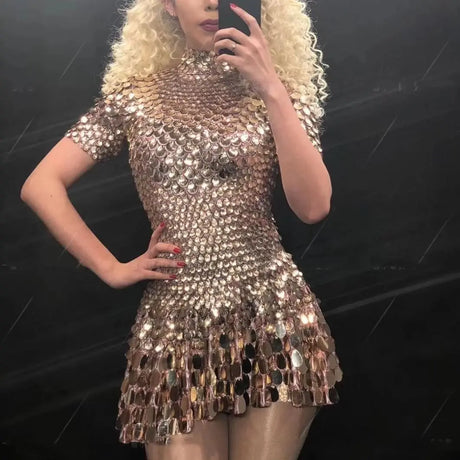 Sequin Scales Mini Dress Performance Costume