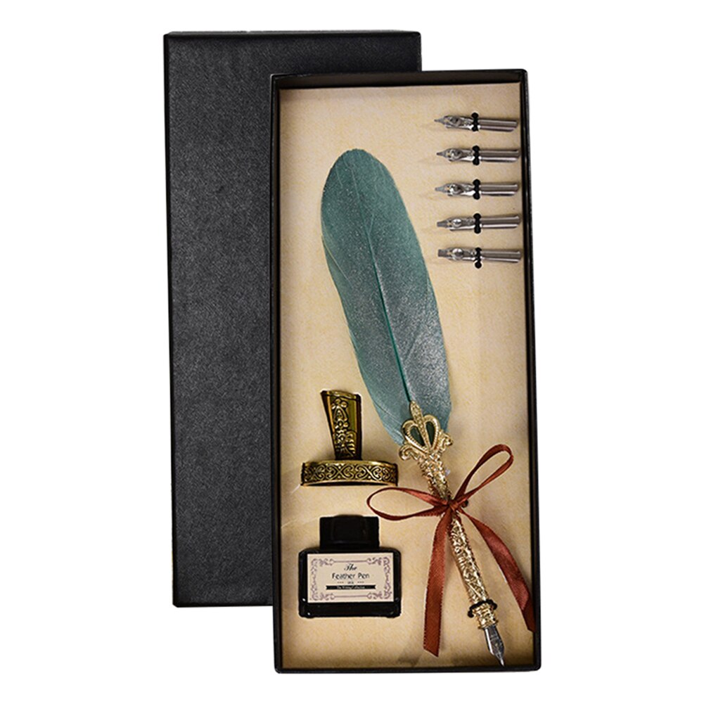 Calligraphy Feather Quill Fountain Pen Set Gift Box