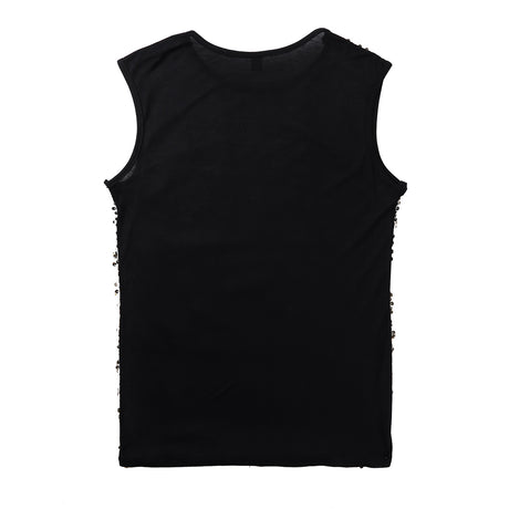 Mens Sequinned Tank Tops Festival Rave Party Clubwear