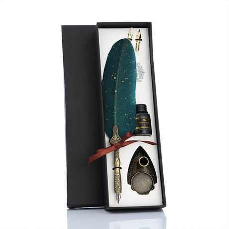 Calligraphy Feather Quill Fountain Pen Set Gift Box.